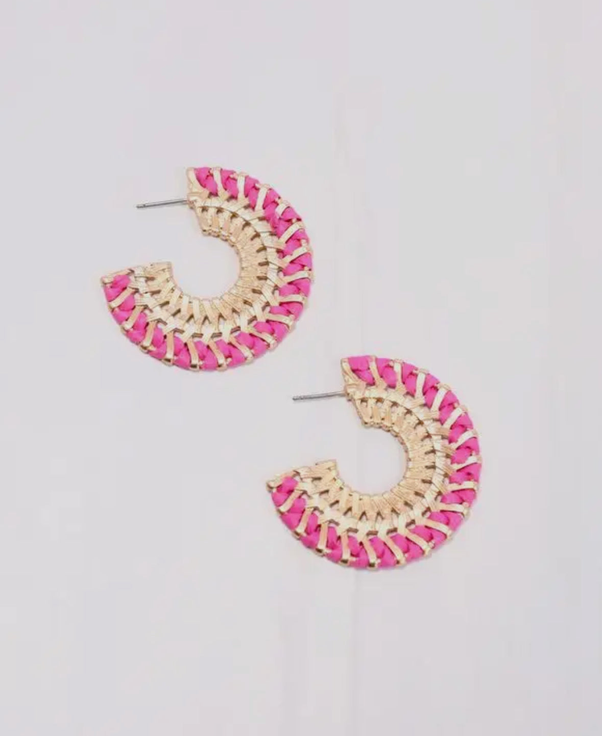 Hot Pink Woven Hoop