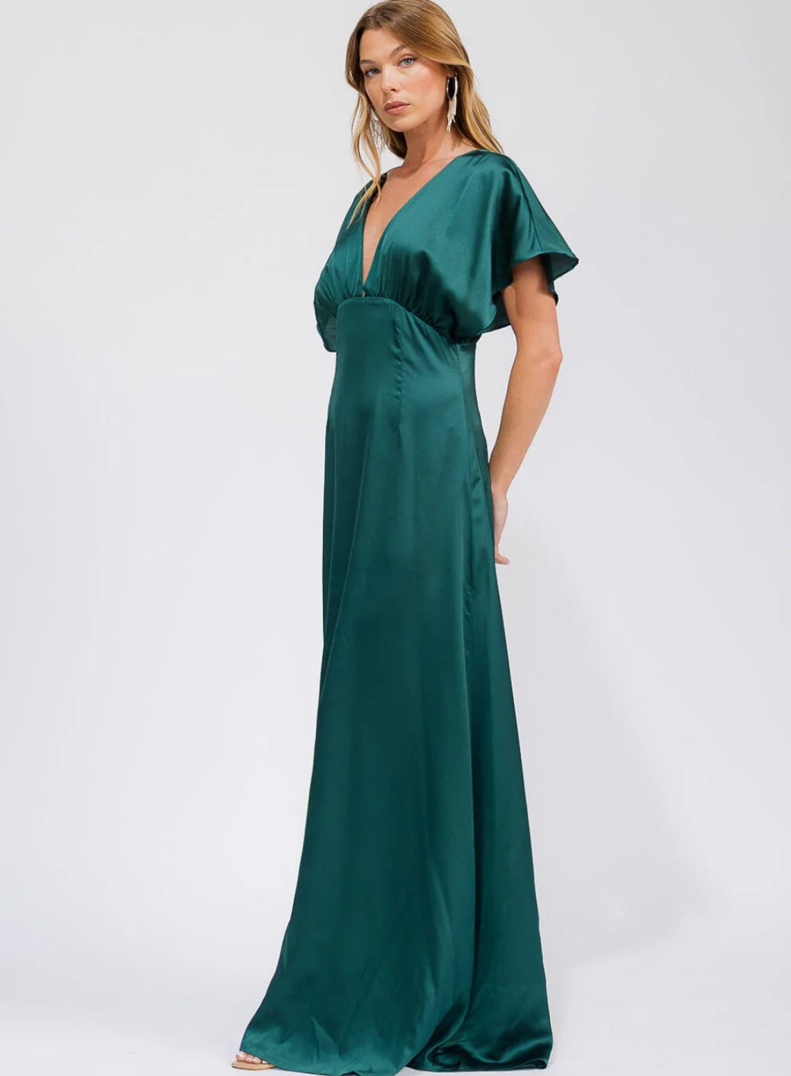 Silk Emerald Maxi Dress