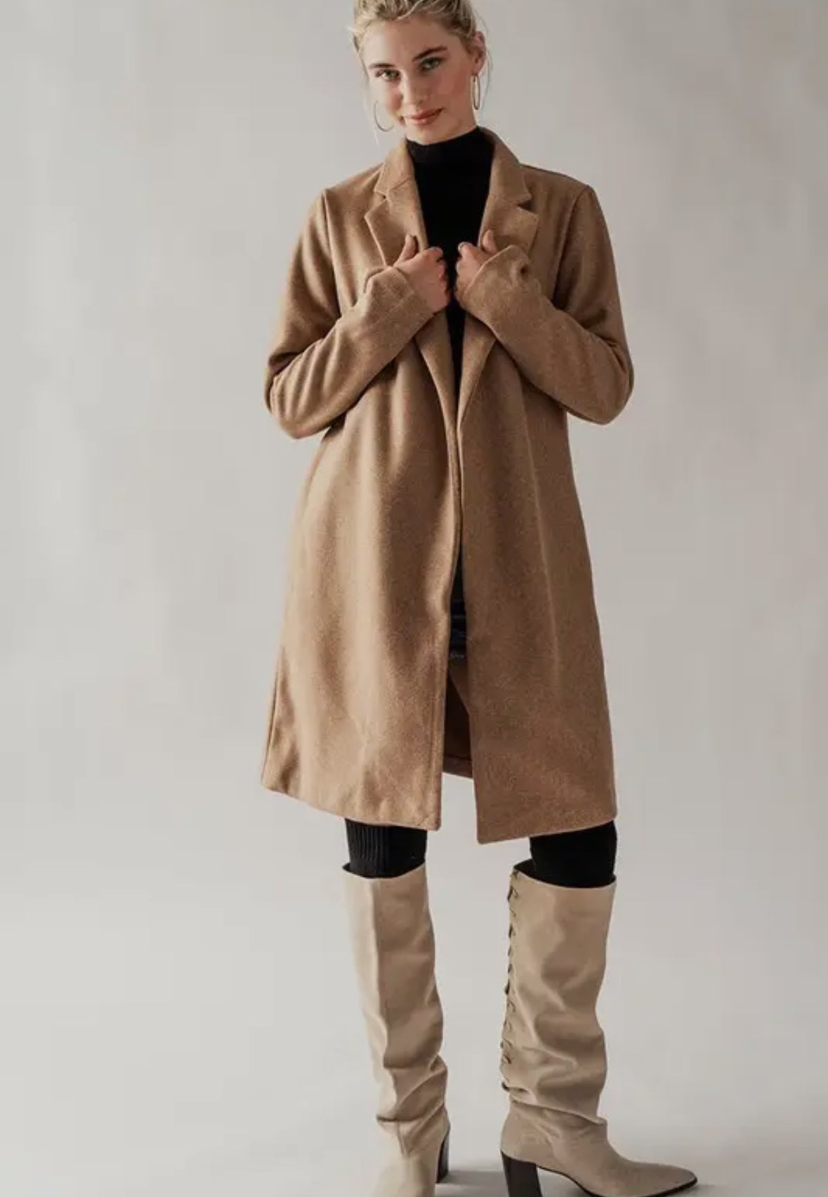 Basic Knit Coat Jacket