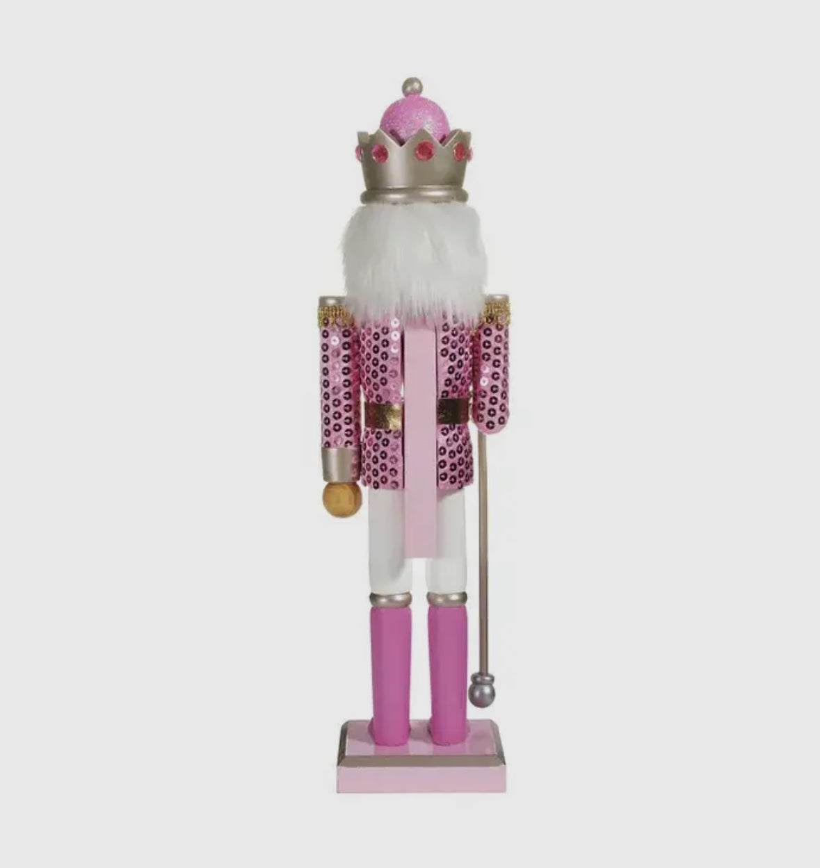 15” Wooden Pink Nutcracker