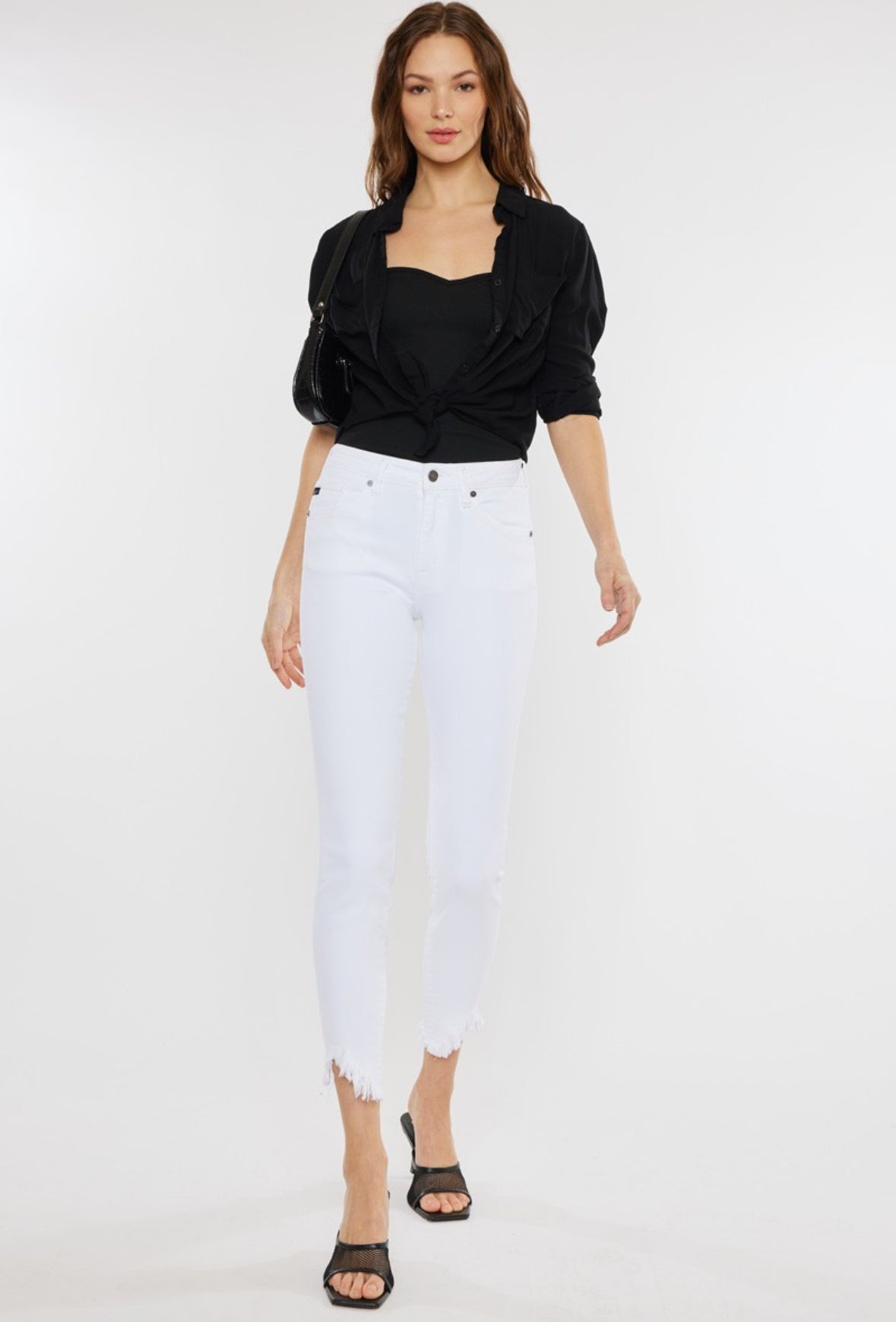 Raw Hem High Rise Ankle Skinny Jean