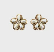 Pearl Flower Studs