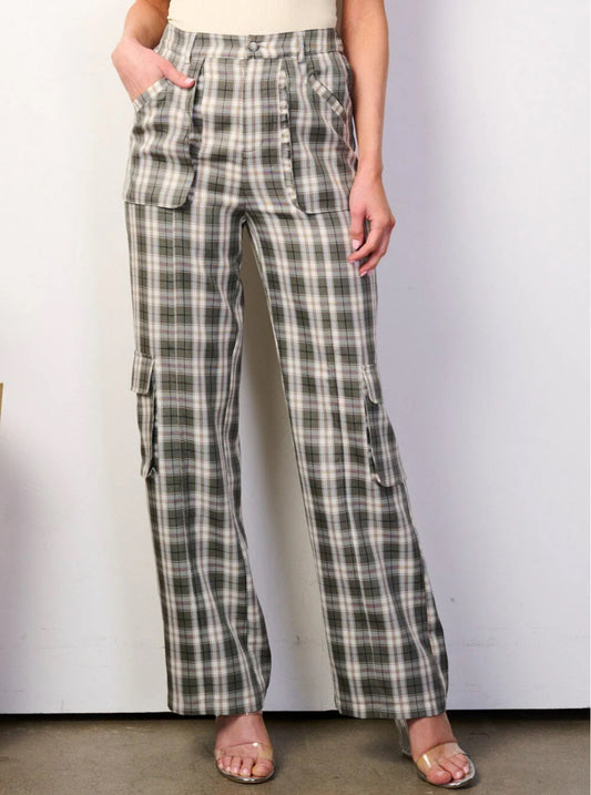 Plaid Cargo Pants