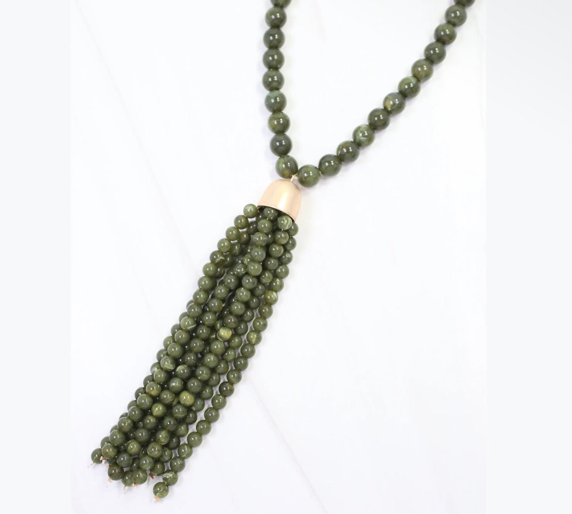 Mila Beaded Tassel Necklace
