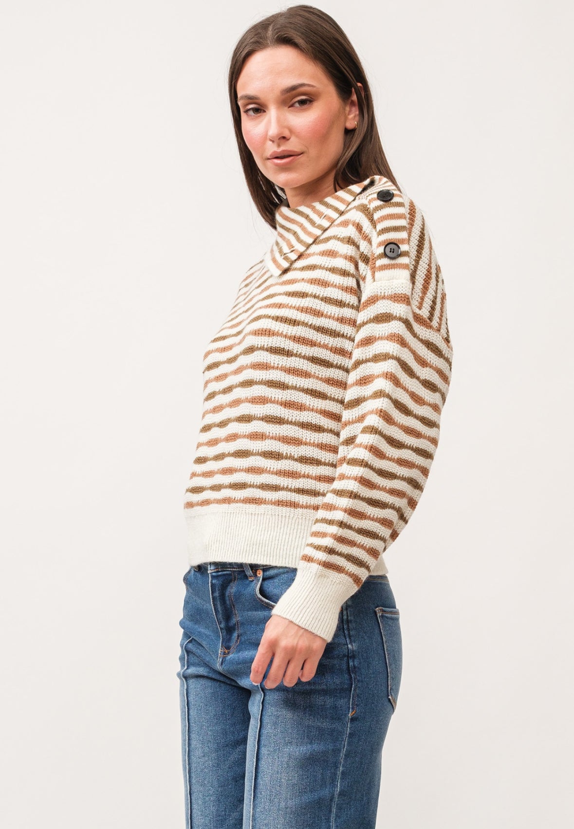 Ingrid Cafe Stripe Sweater