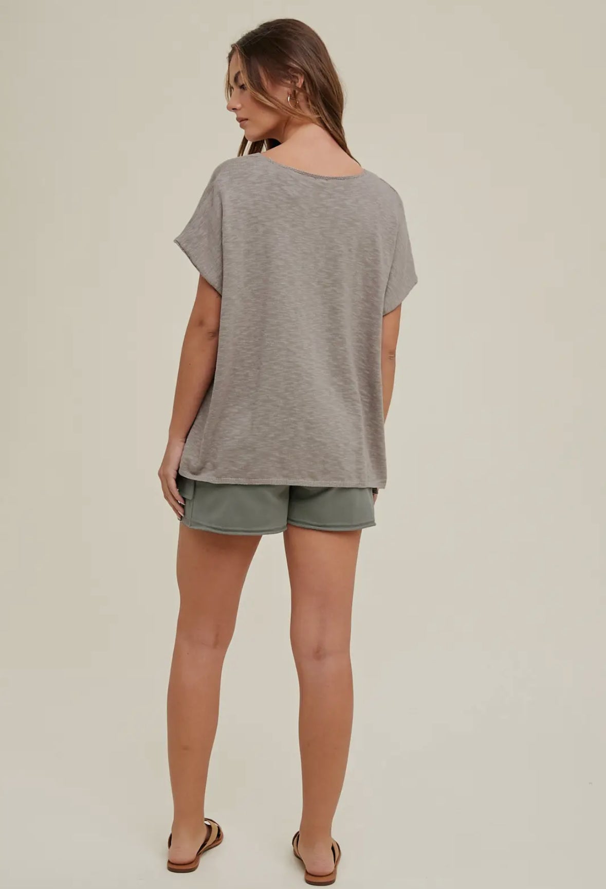 Stone Heather Knit Top