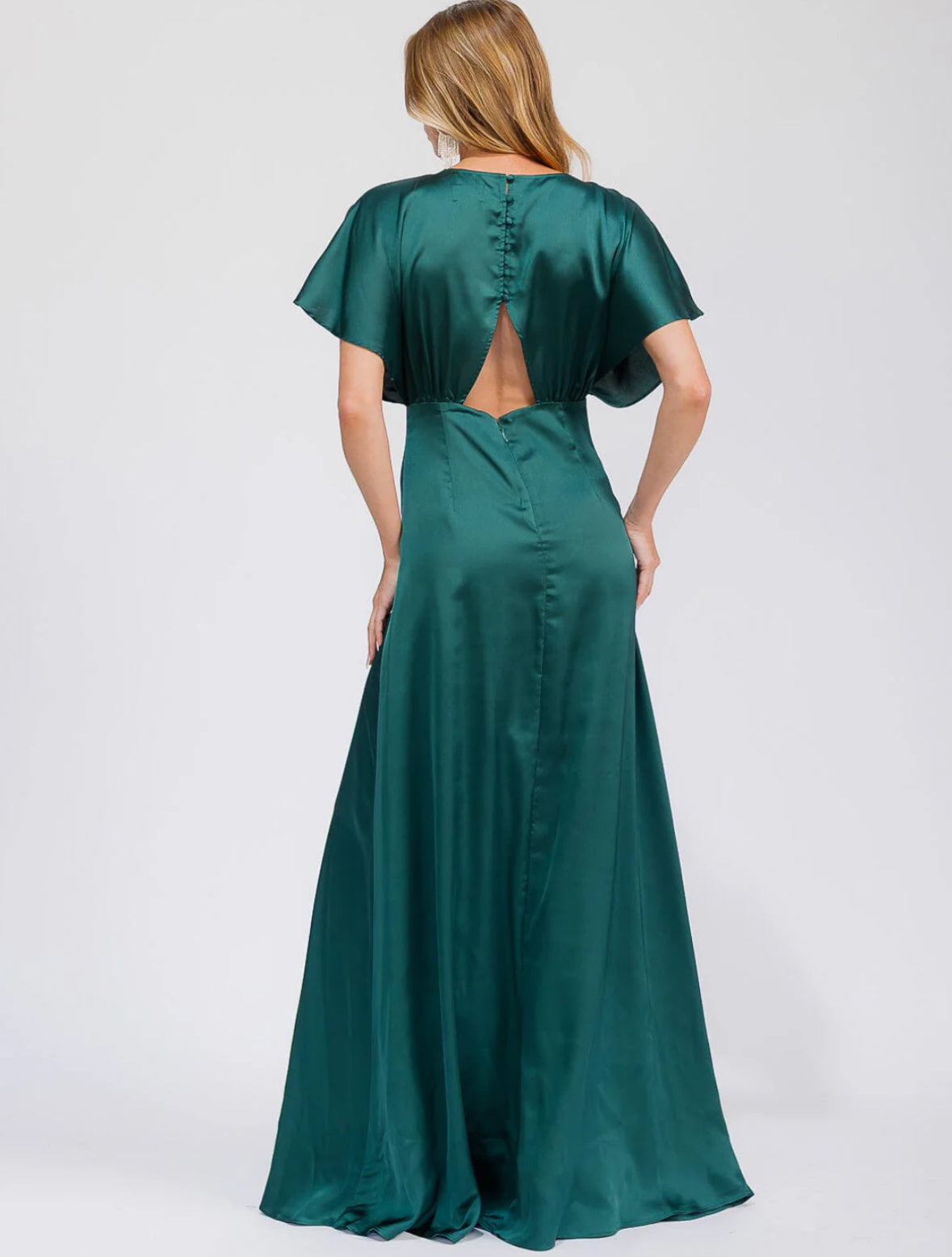 Silk Emerald Maxi Dress