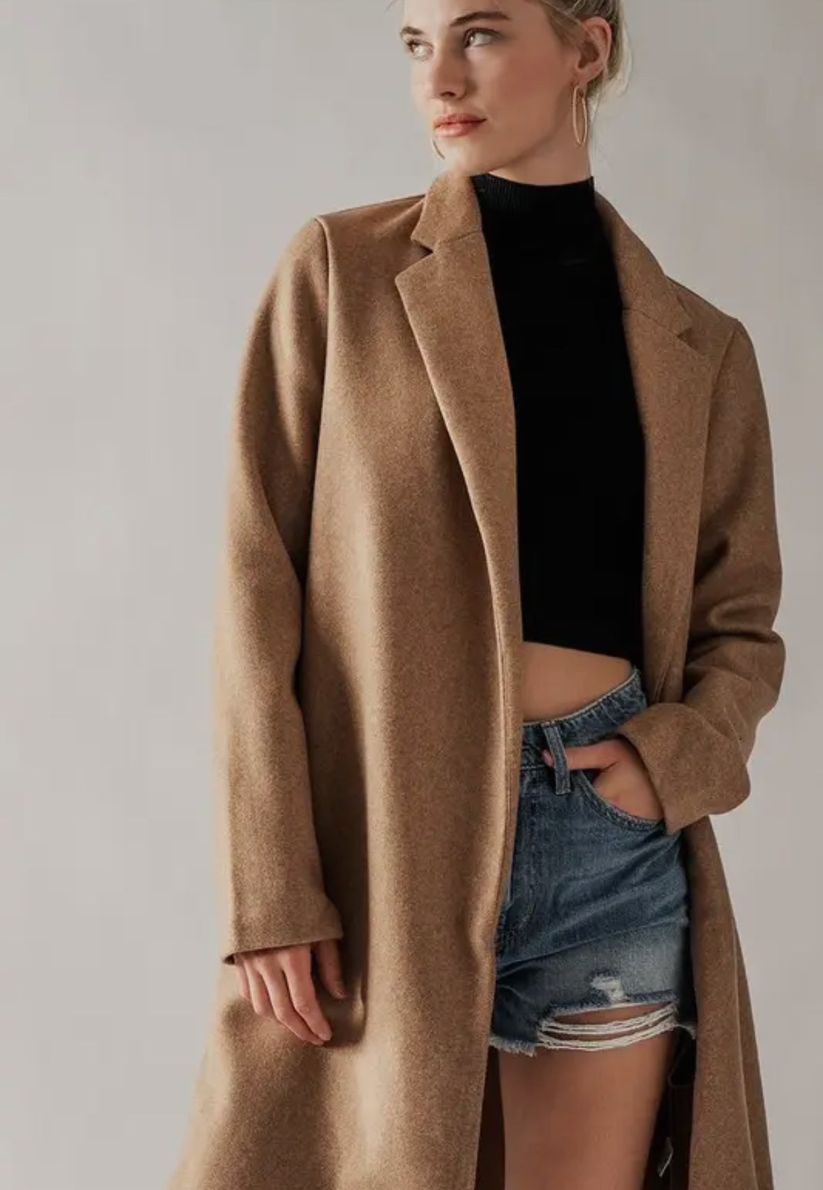 Basic Knit Coat Jacket
