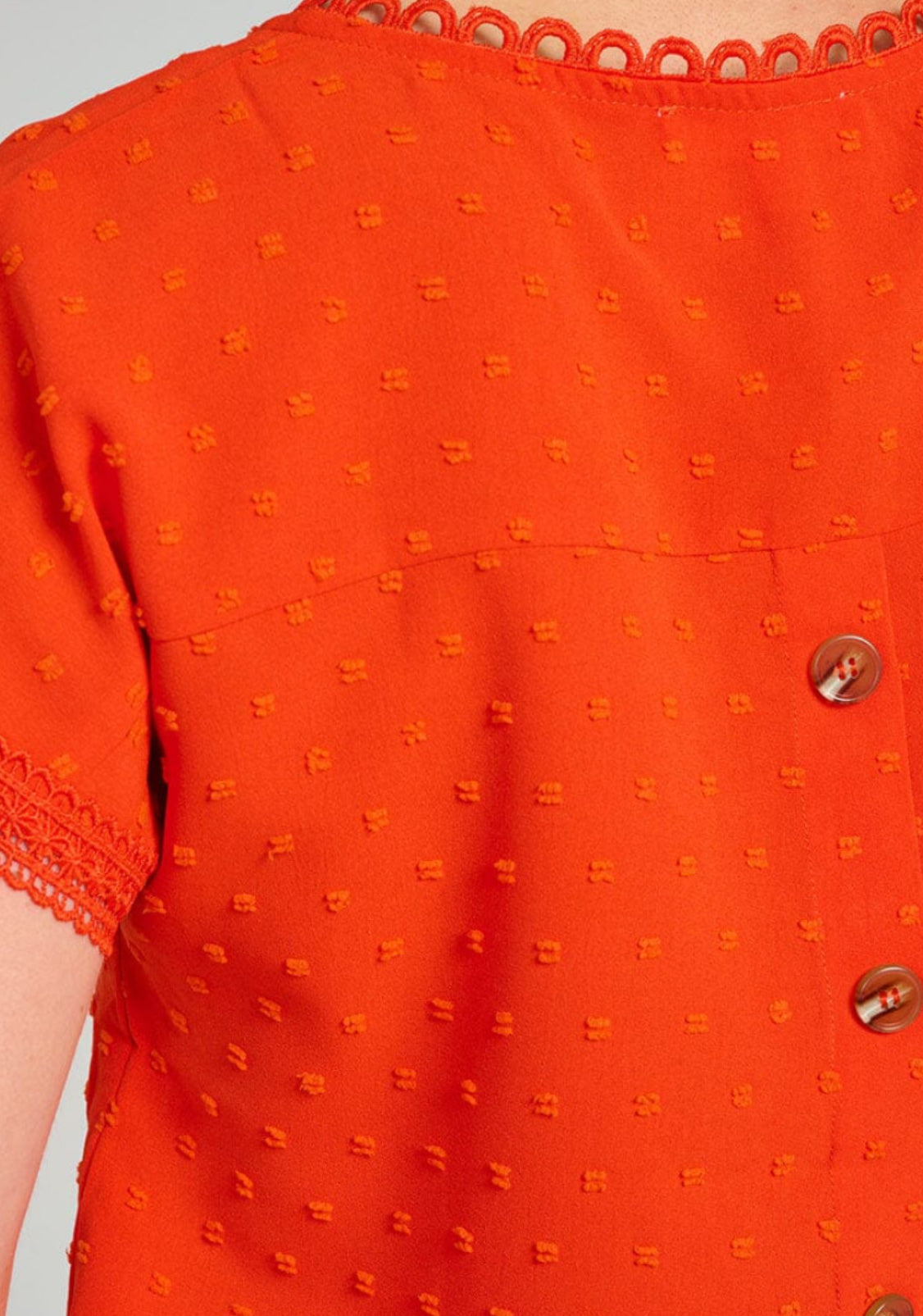 Swiss Dot Detailed Blouse