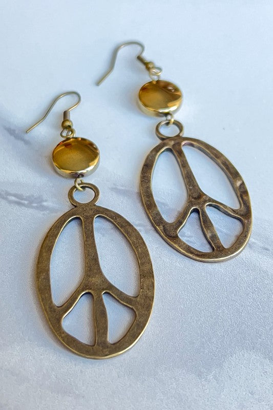 Chandler Peace Sign Earring