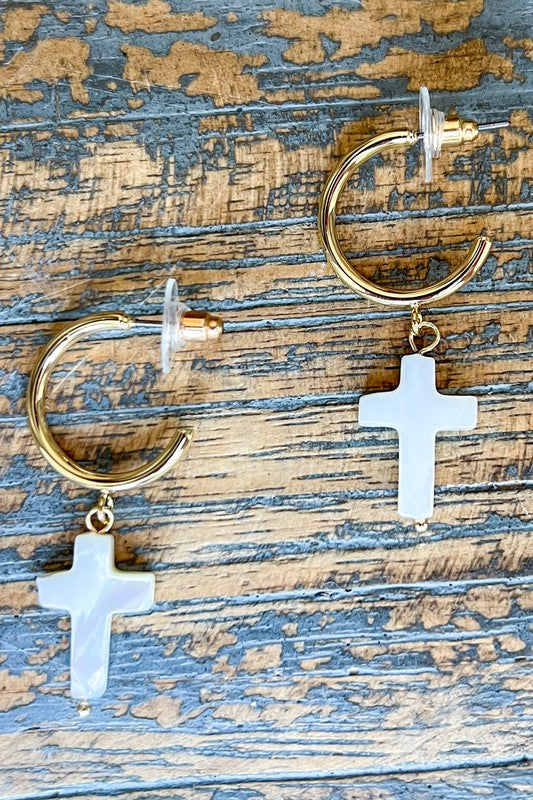 Pria Cross Hoops