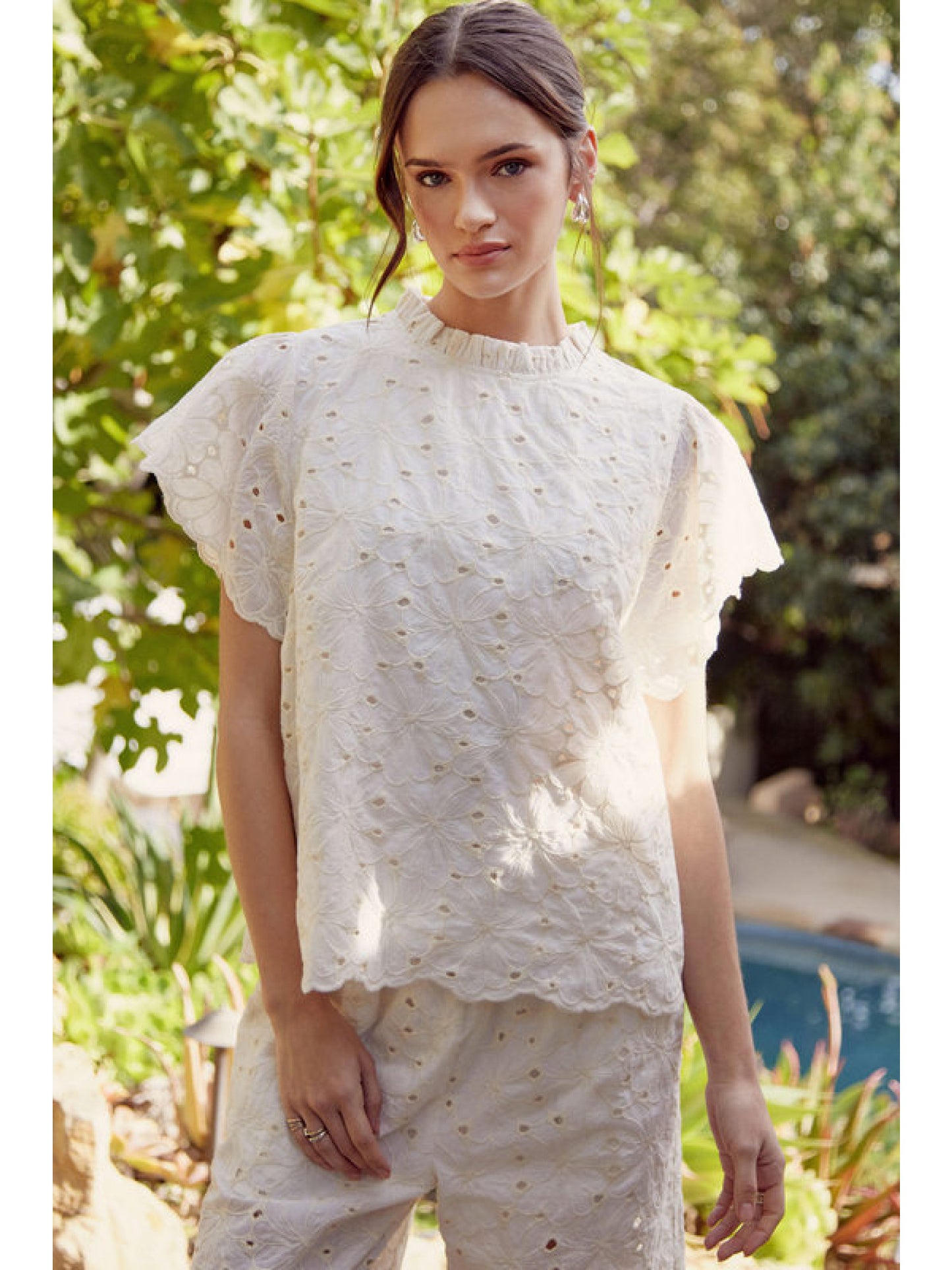 Ivory Eyelet Top