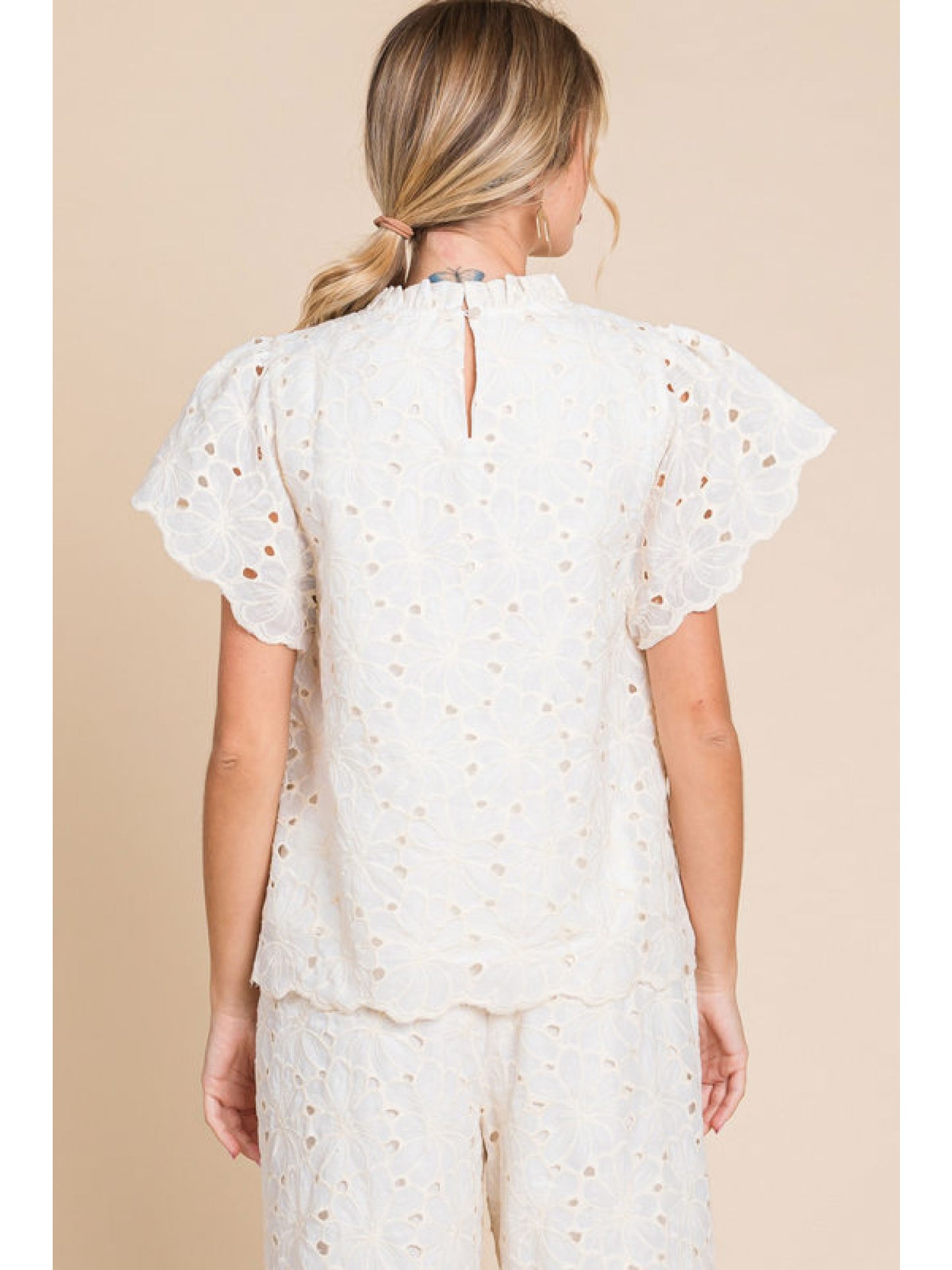 Ivory Eyelet Top