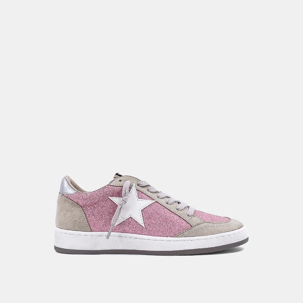 Paz Pink Glitter Sneaker