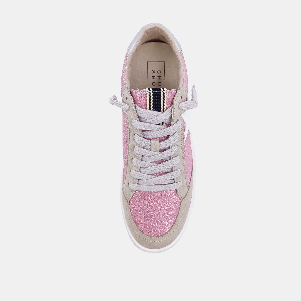 Paz Pink Glitter Sneaker