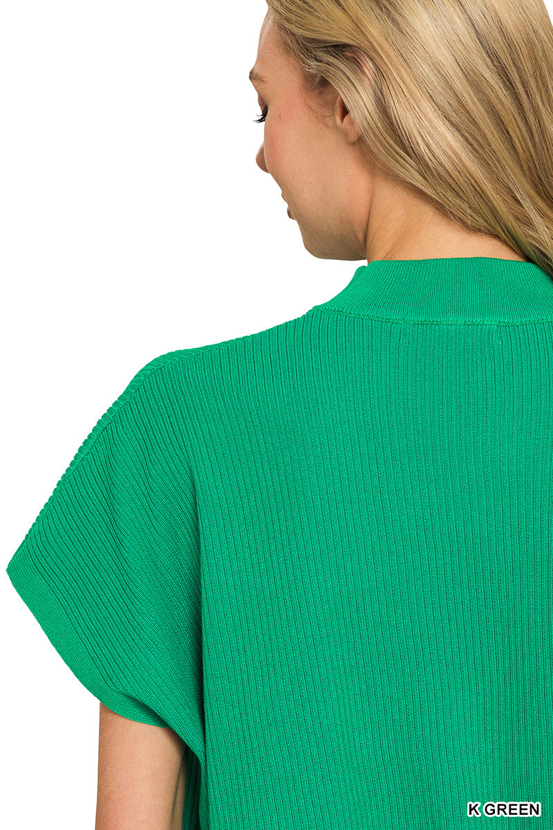 Mock Neck Boxy Sweater