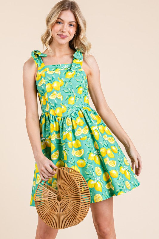 Lemon Denim Squeeze Dress