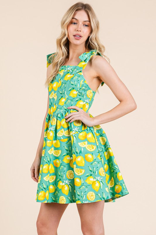 Lemon Denim Squeeze Dress