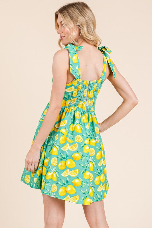 Lemon Denim Squeeze Dress