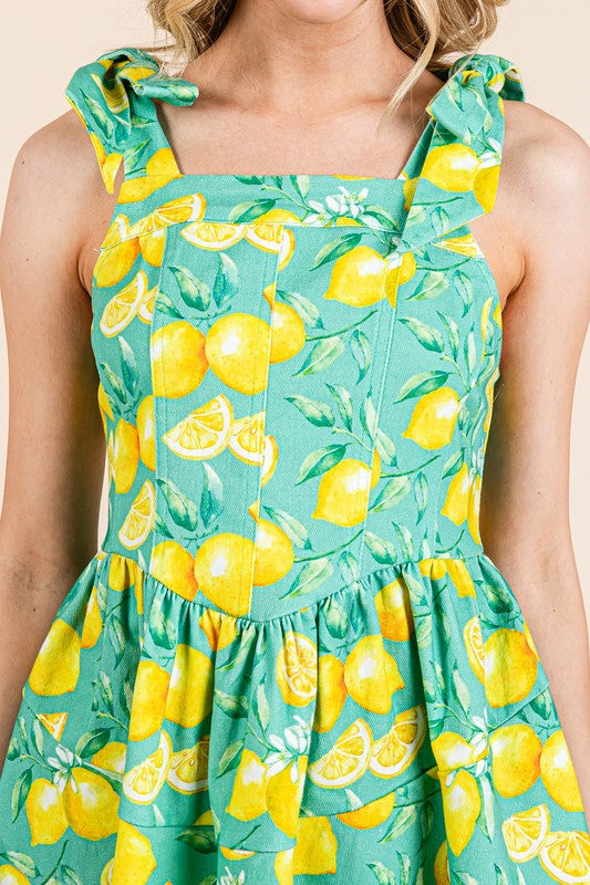 Lemon Denim Squeeze Dress