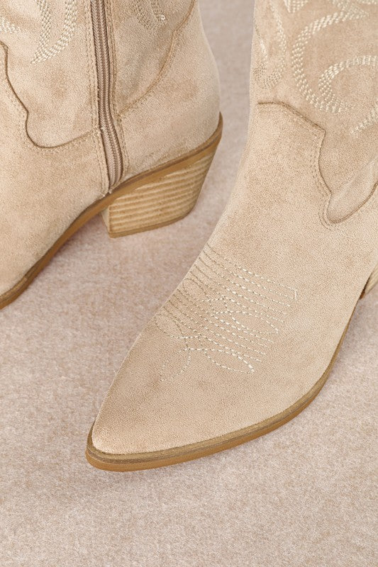 Giada Embroidered Knee High Cowgirl Boots