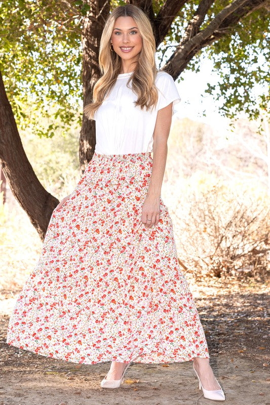Floral Printed Maxi Skirt