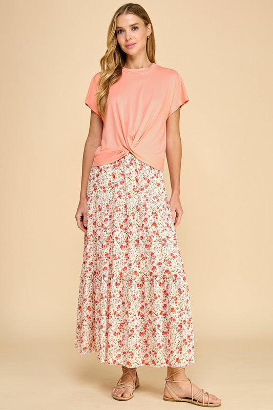 Floral Printed Maxi Skirt