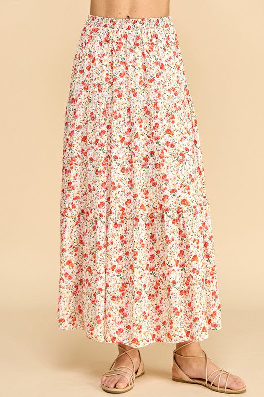 Floral Printed Maxi Skirt