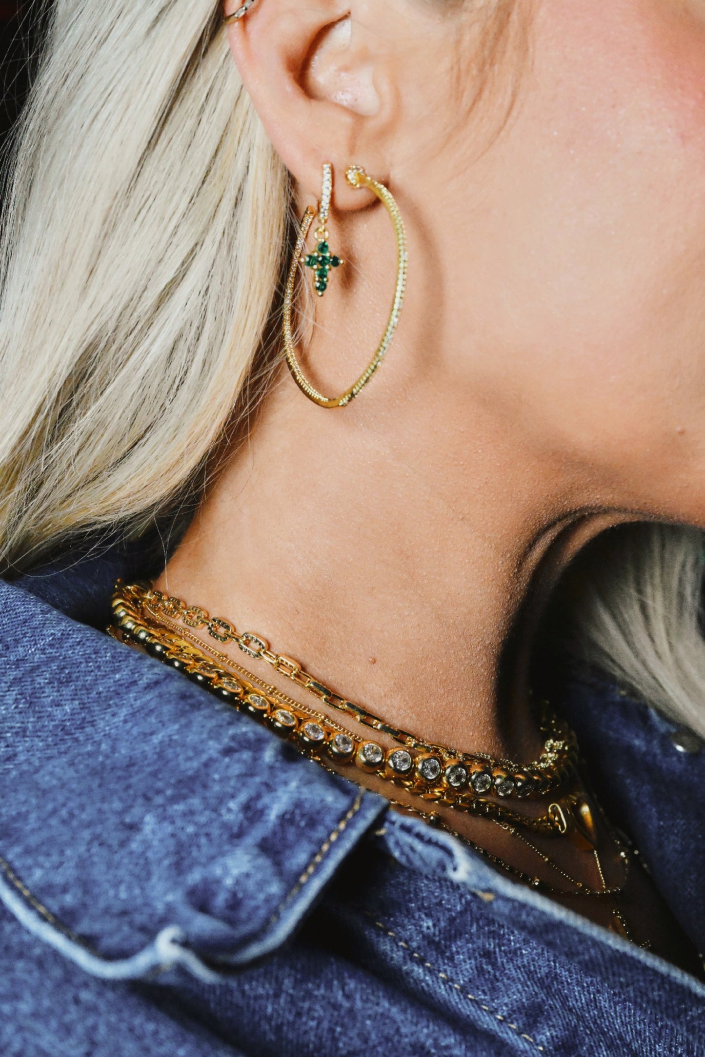 Yes and Amen Emerald Cross Huggies