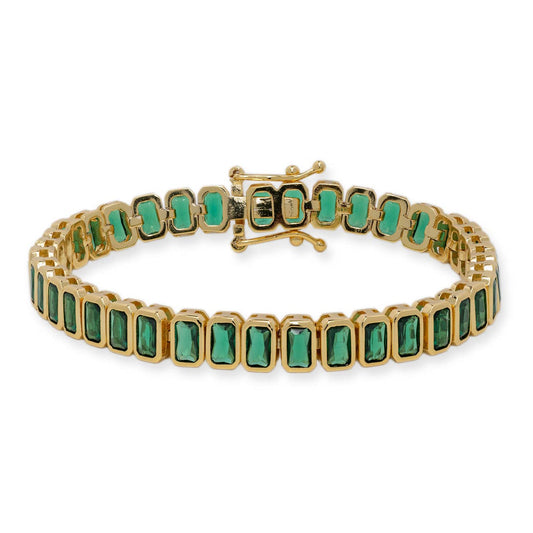 Texas Twister Emerald Tennis Bracelet