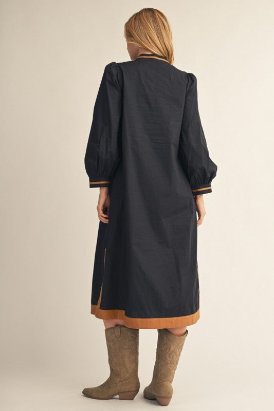 Appliqué Midi Dress