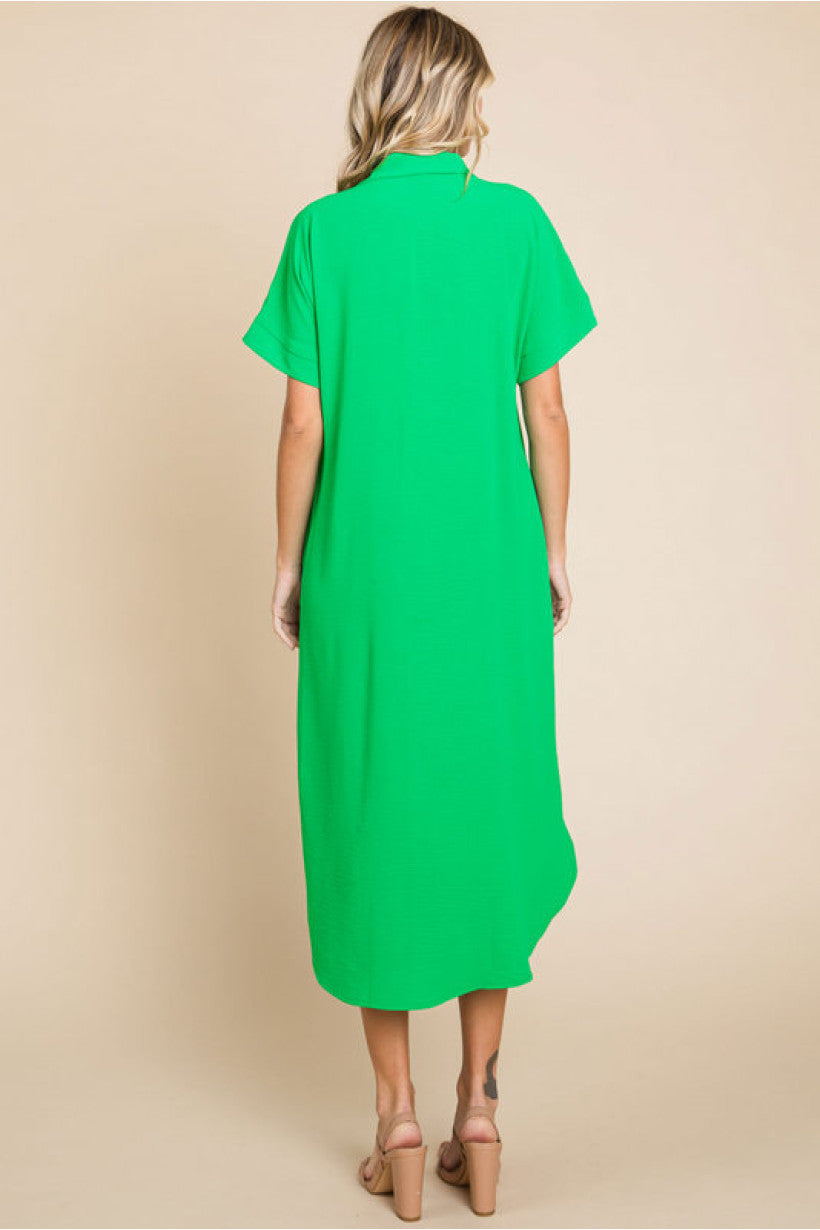 Button Down Midi Dress