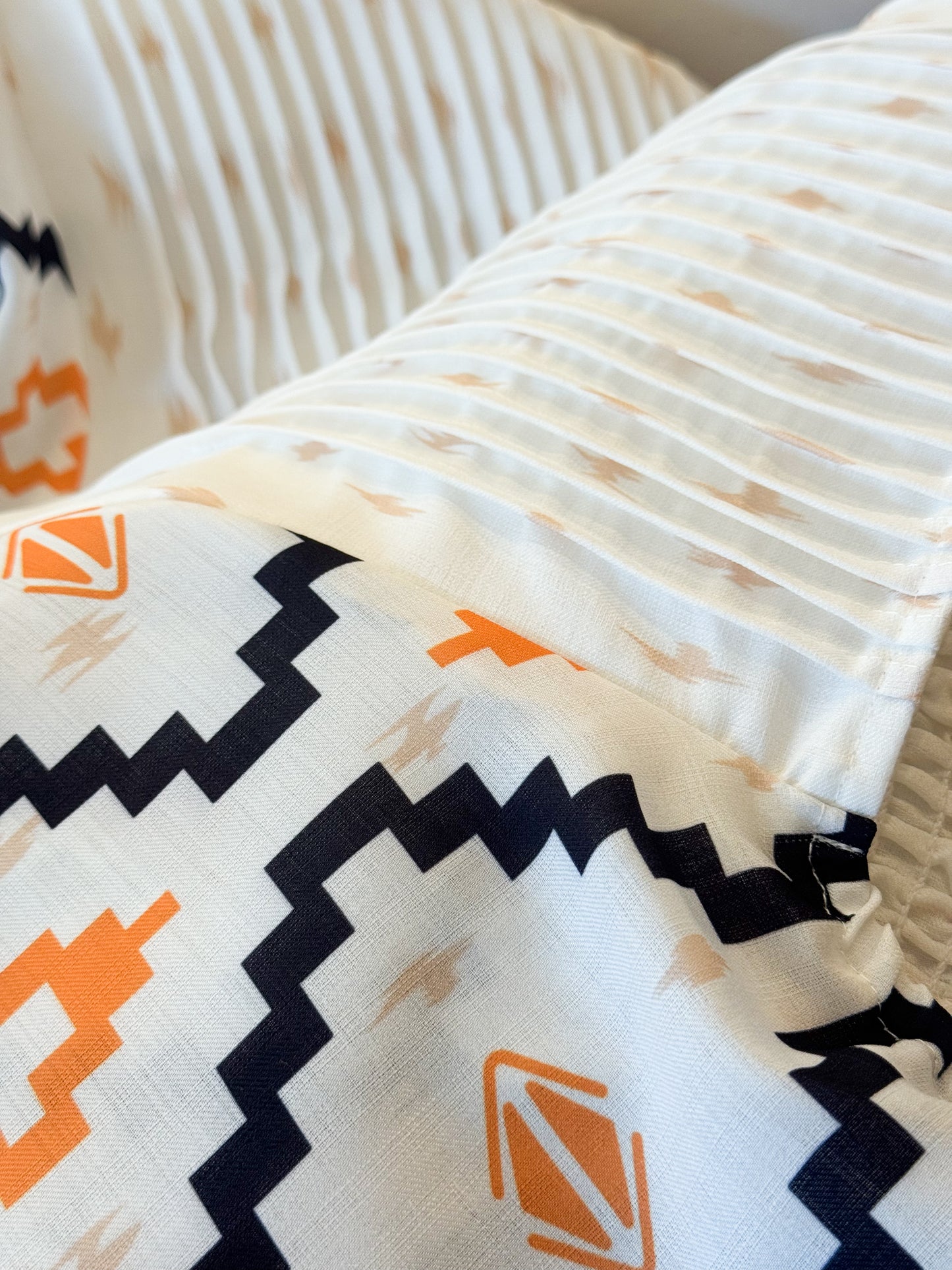 The Viral Geometric Print Square Neck Dress