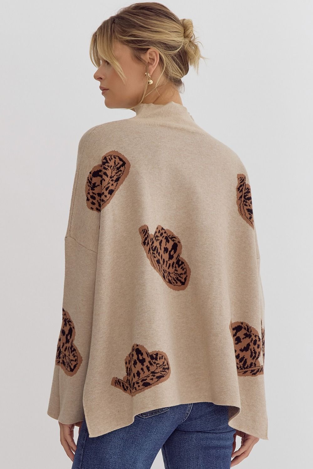 Cowboy Hat Mock Neck Sweater