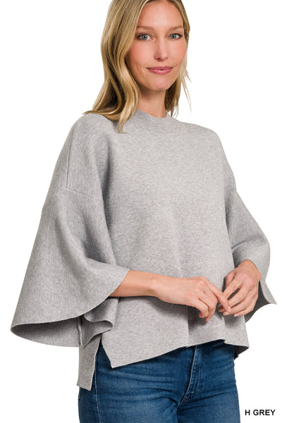 Heather Bell Sleeve Sweater