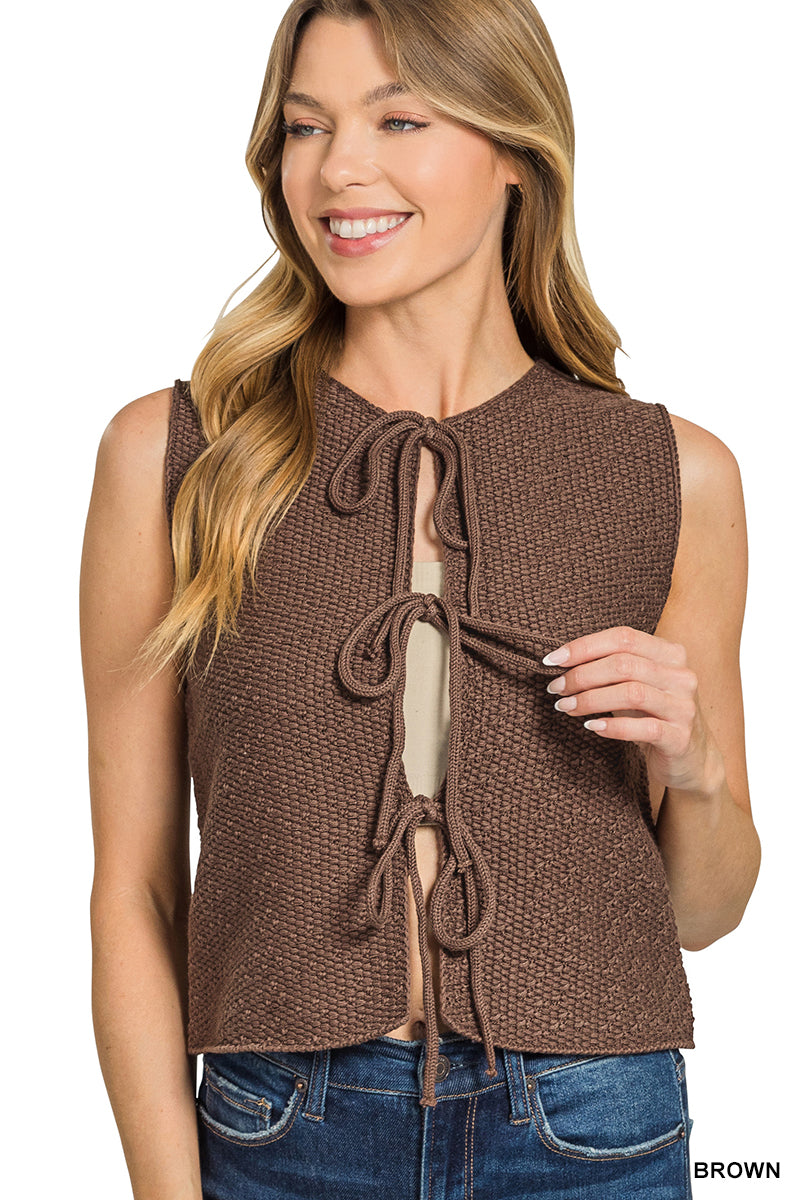 Tie Me Sweater Vest