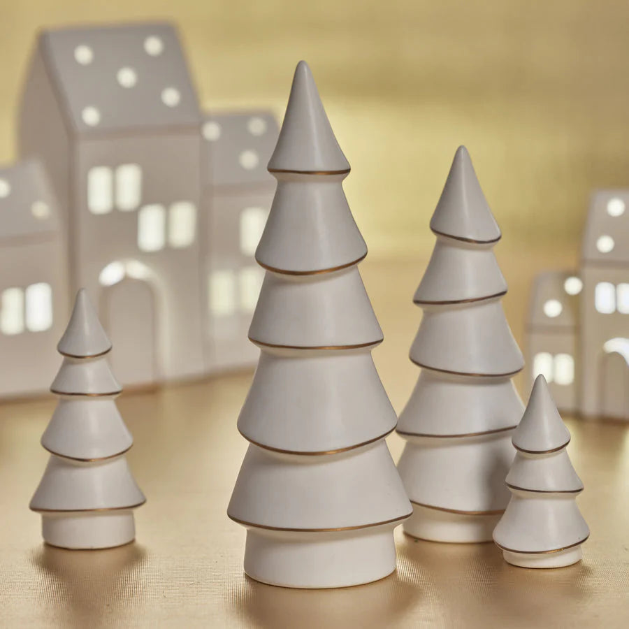 Alpine Porcelain Tree with Gold Trim