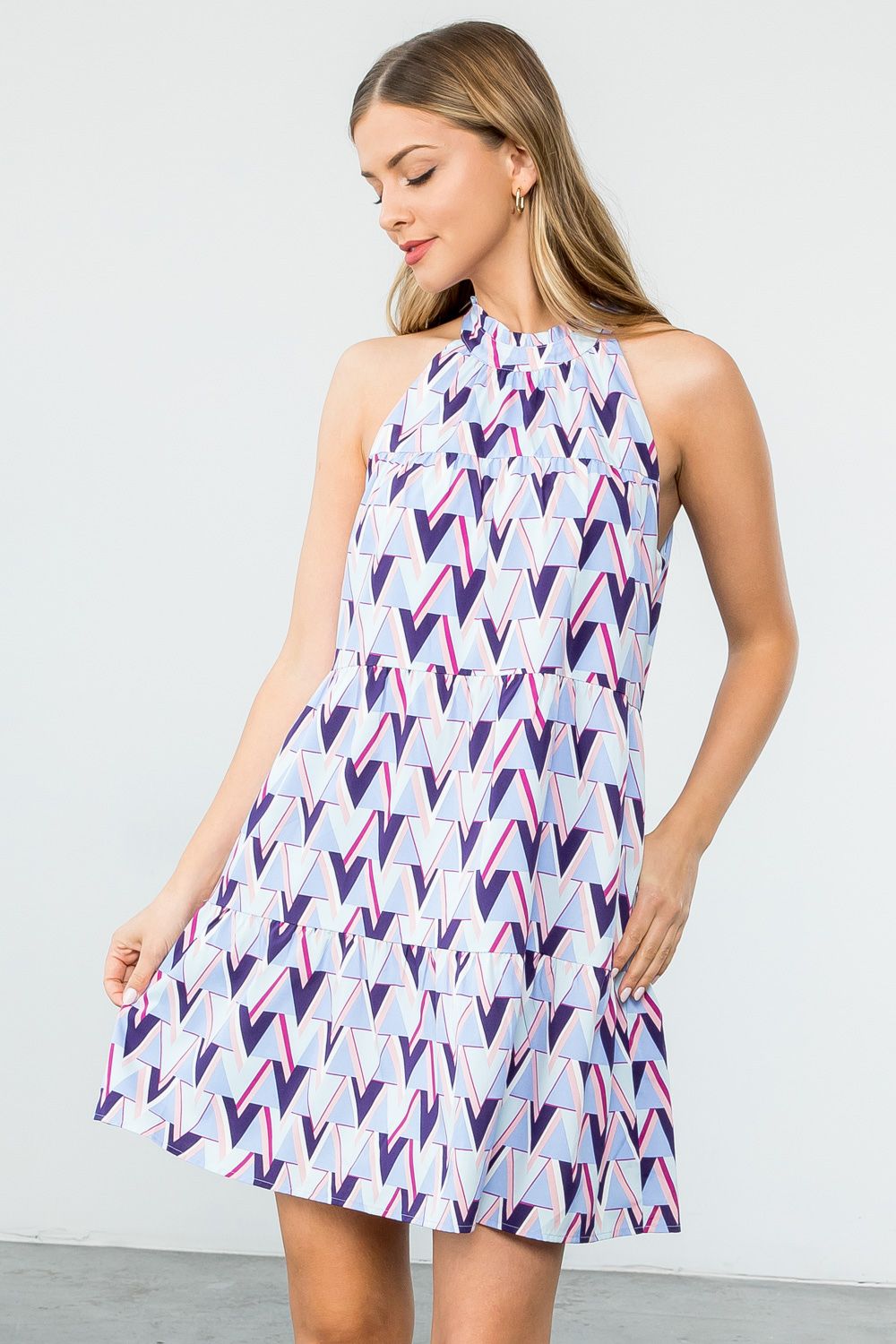 Halter Triangle Pattern Dress