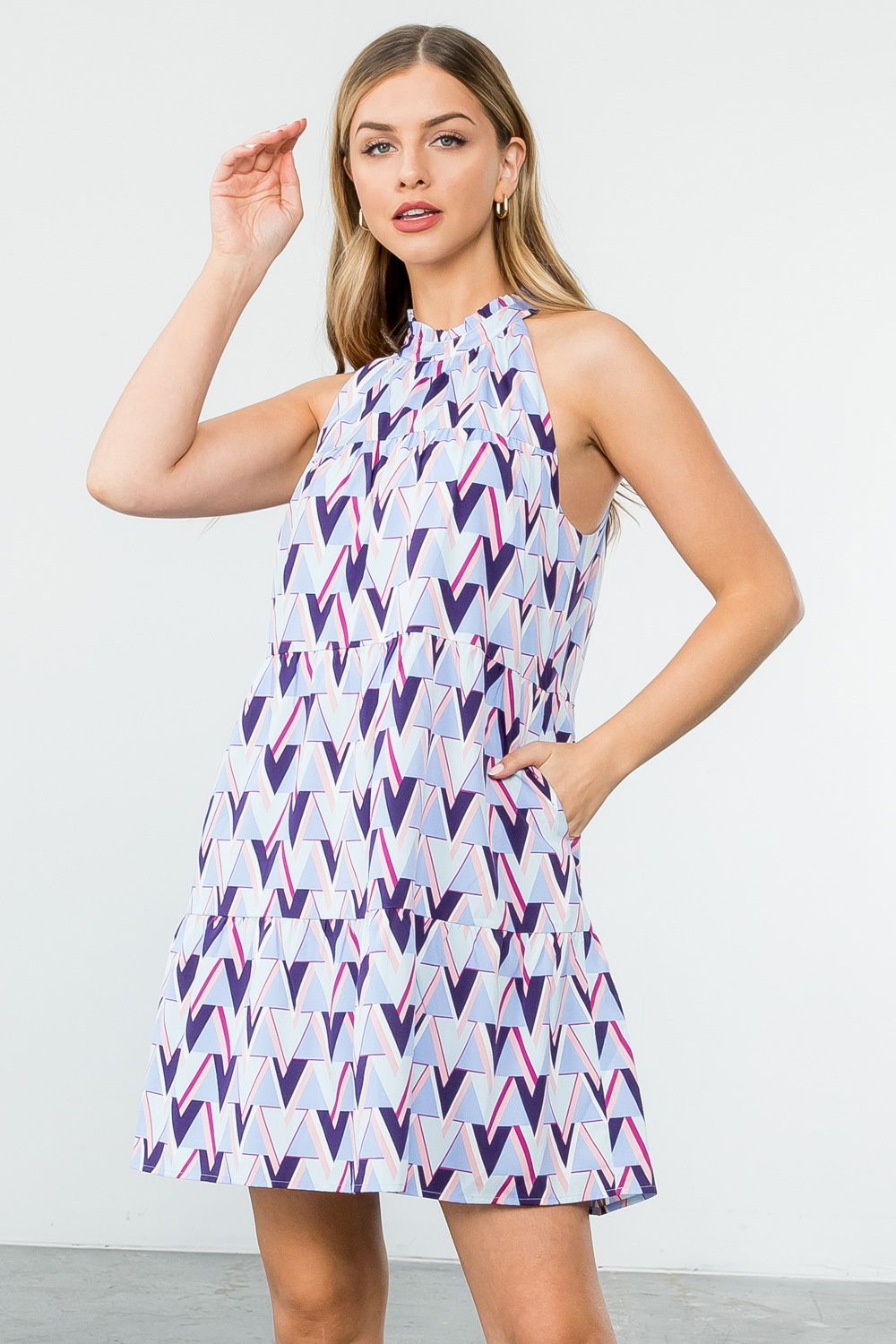 Halter Triangle Pattern Dress