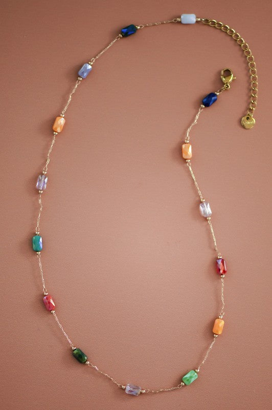 Stainless Steel Multi Color Necklace
