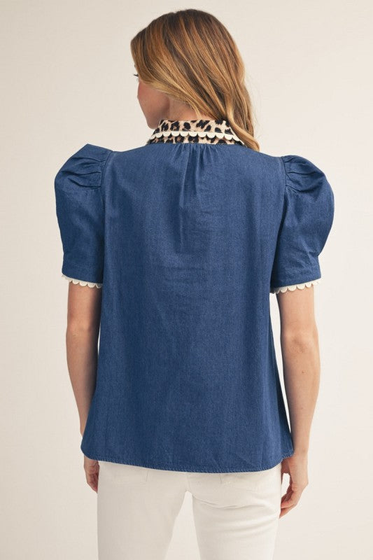 Lovely Puff Denim Top