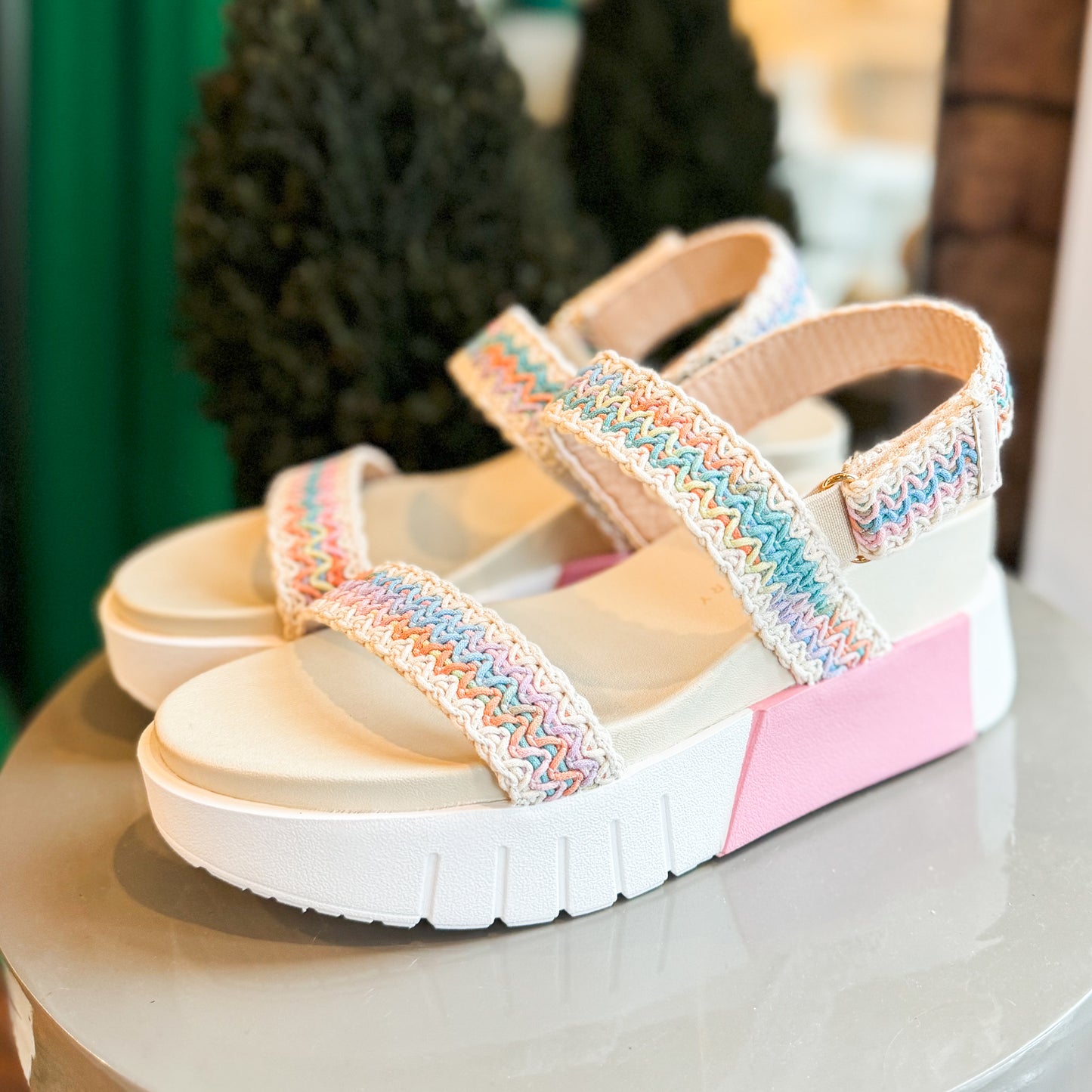 Egan Platform Wedge Sandals