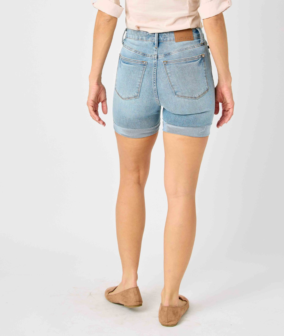 Tummy Control Cool Denim Shorts