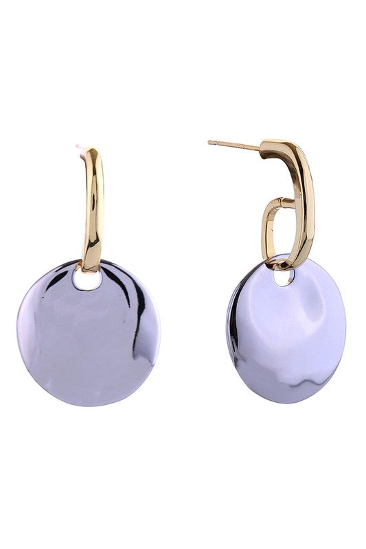 14k Disk Dangle Earrings