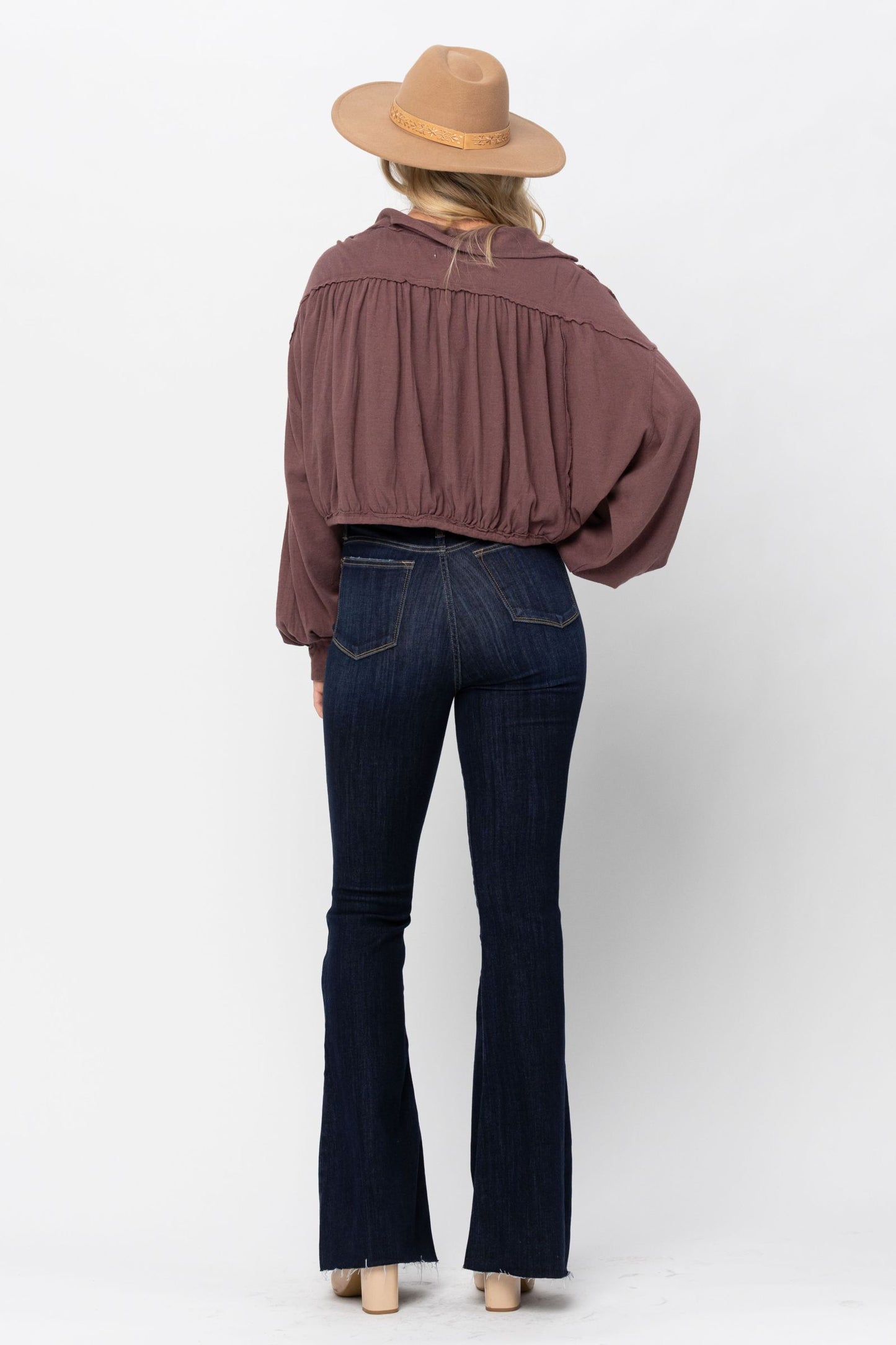 Judy Blue High Waist Raw Hem Flare