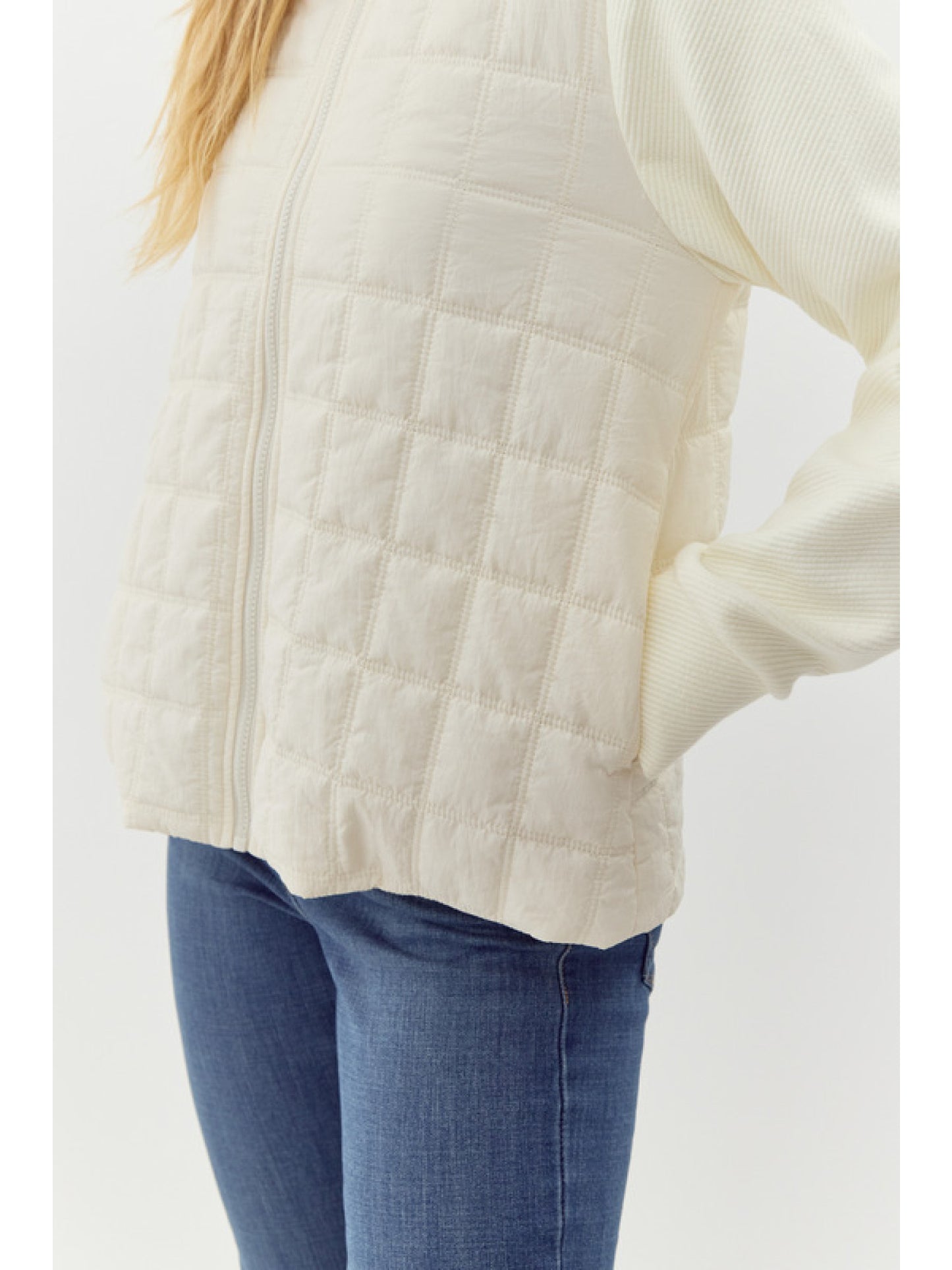 Ivory Mixed Texture Jacket