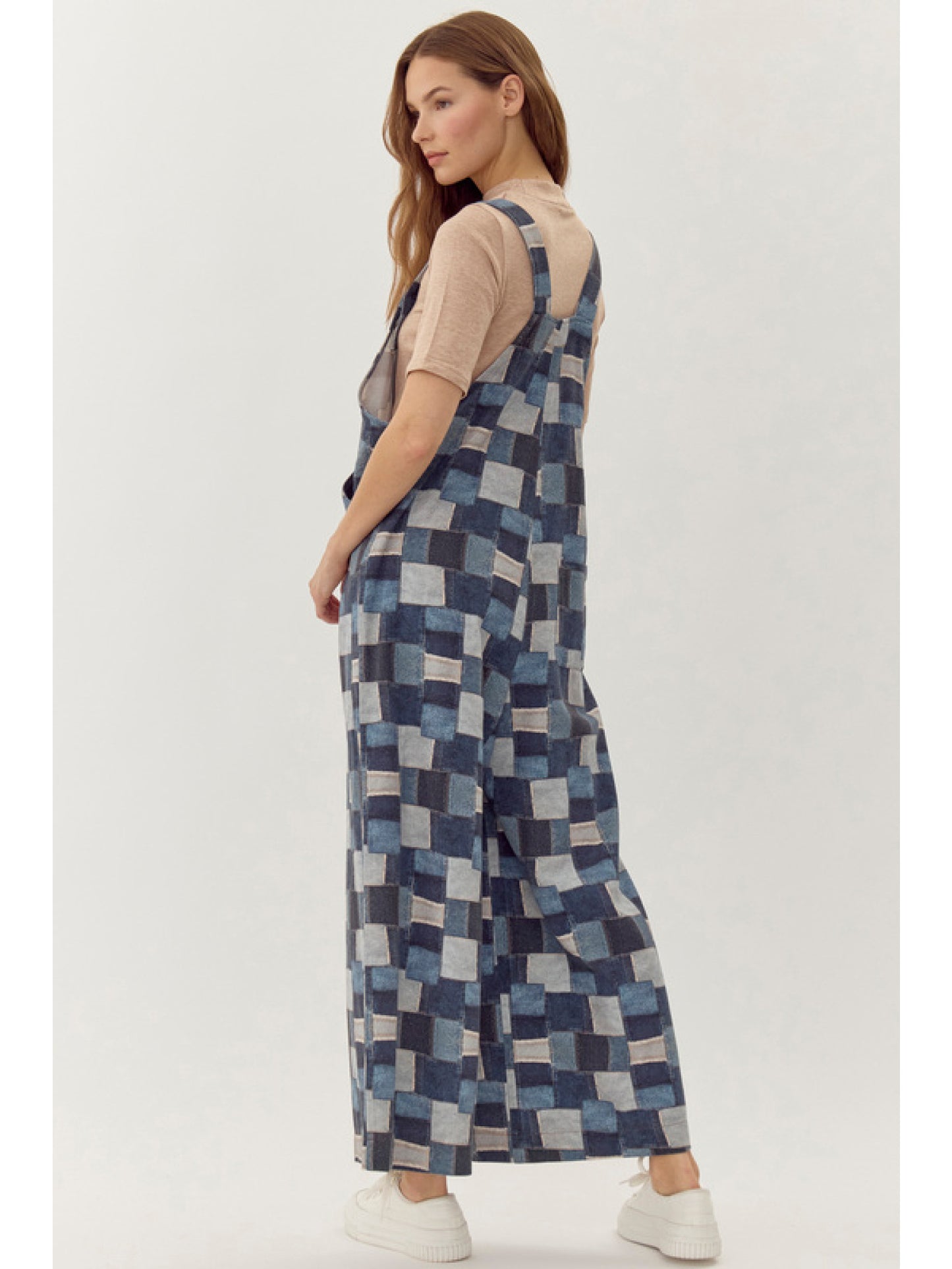 Denim Patch Overalls