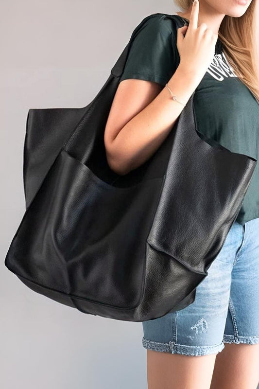 Oversized Vegan Leather Bag