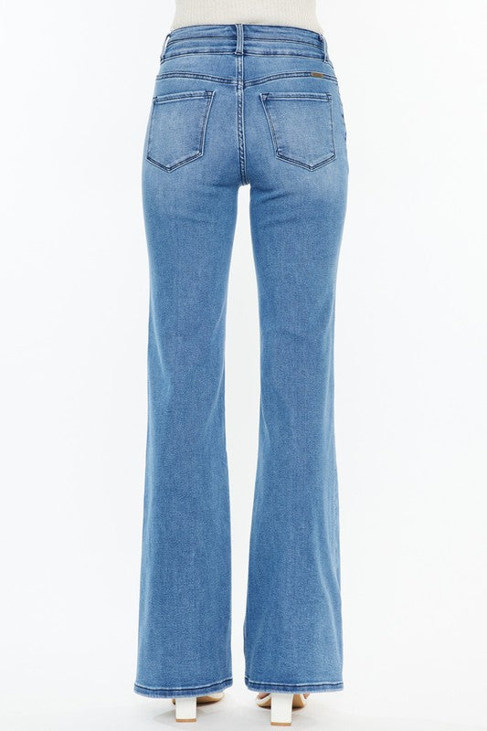 High Rise Wide Flare Basic Jeans