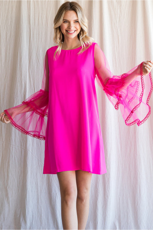 Flirty Hot Pink Dress